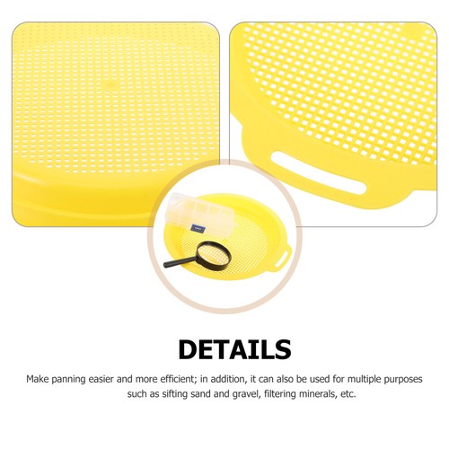 1 Set Panning Potable Filter Pan Sifting Pan For Gold Sorting Filter Pan Mine - Imagen 7 de 12