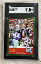 2019 Panini Score  JOSH ALLEN End Zone GREEN 04/06 2nd Year SSP