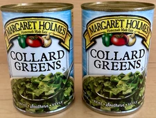 Lof of 2: 14oz Canned Collard Greens, Margaret Holmes Southern Style BB 2028+