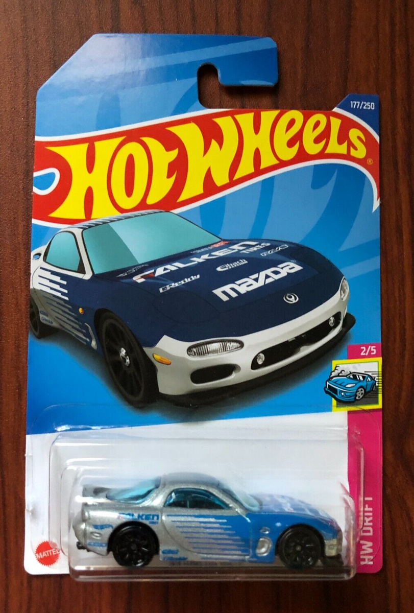 2022 Hot Wheels Silver Falken '95 Mazda RX-7 #177/250 HW Drift 2/5