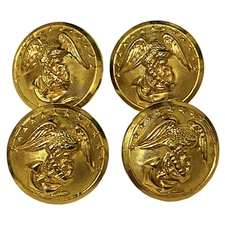 Vietnam War USMC Marine Corps Dress Uniform Replacement Buttons OEC Lot Of 4