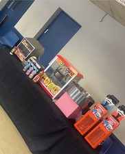 Party machine hire London: Popcorn, candyfloss, slush, waffle, hotdog, burger