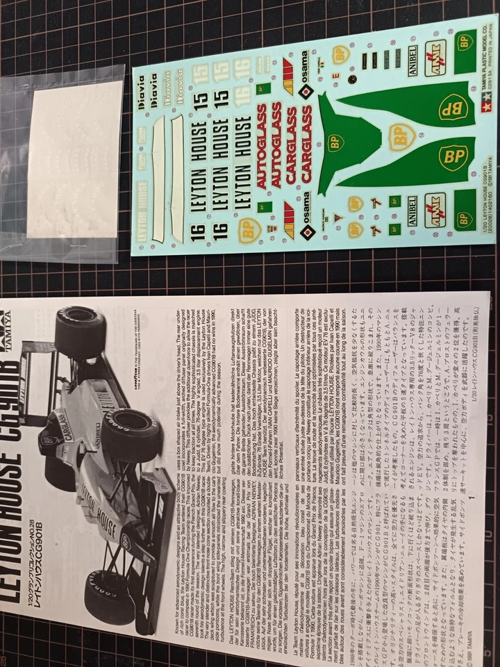 Leyton House CG901B + Carbon Decal e Fotoincisioni - Tamiya 1/20 - Immagine 3 di 4