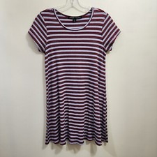 Gypsies & Moondust striped short sleeve knit shirt dress woman's size medium