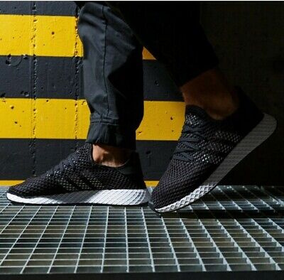 ADIDAS ORIGINALS DEERUPT RUNNER (BD7890) BLACK/WHITE MEN'S RUNNING SHOES |  eBay