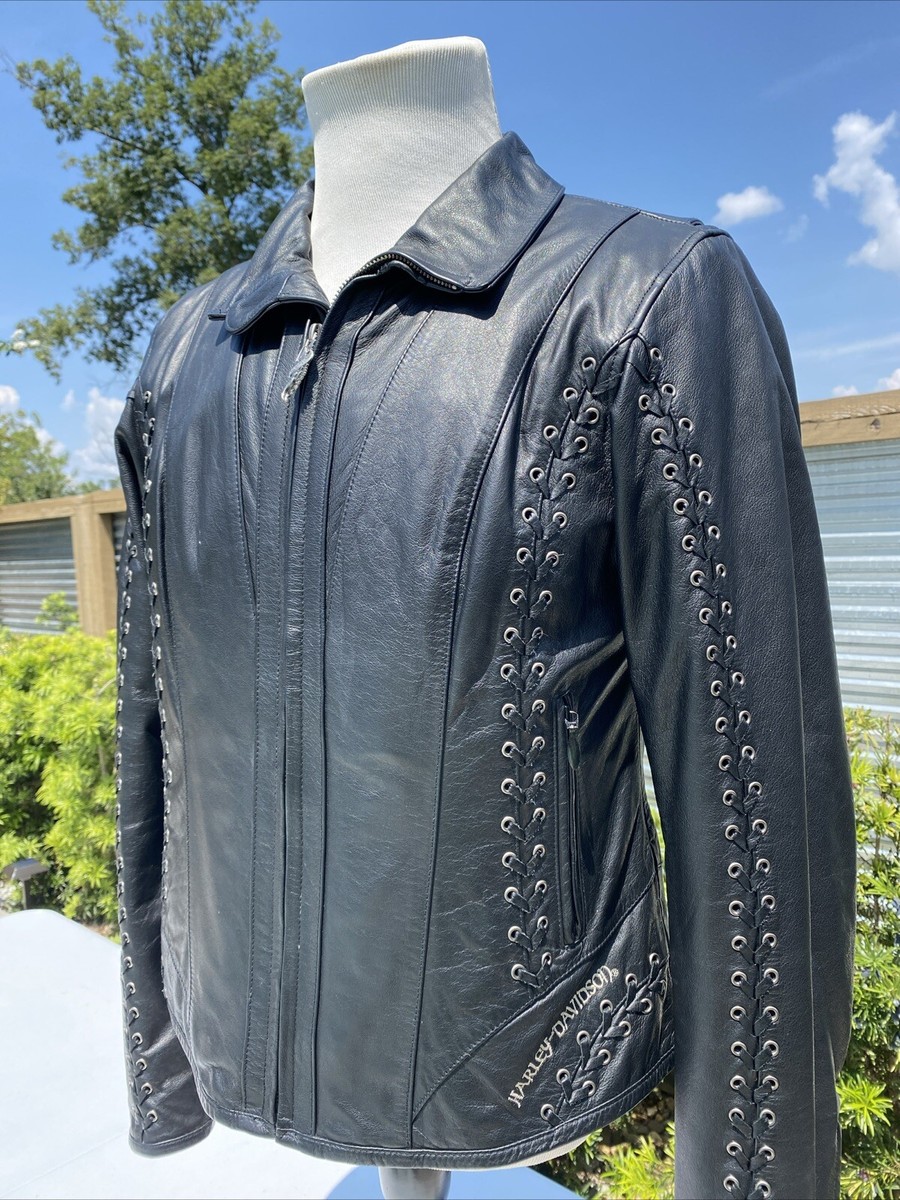Harley Davidson Women GYPSY ROAD Leather Jacket Large w Harley Davidson Women GYPSY ROAD Leather Jacket Large w