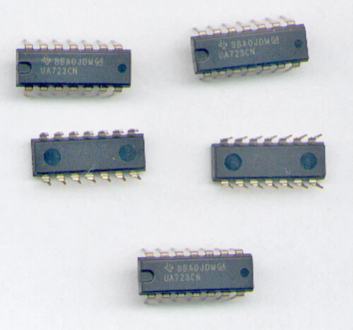 TEXAS INSTRUMENTS /UTC 5 x LM723CN ( uA723 ) UA723L DIL14 U-Regler 2-37V 0,15A NEU