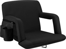 Ergonomics Stadium Seats Chairs For Bleachers 5 Reclining Positions Black