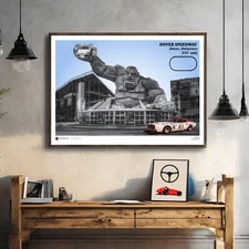 David Pearson Racing Art Print NASCAR Dover Speedway Race Track Poster Wall Gift