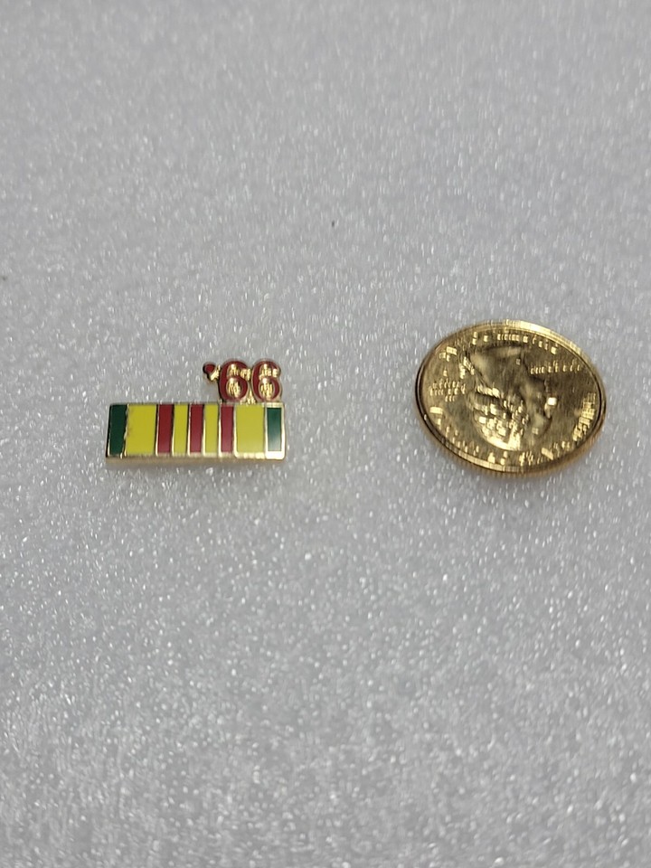 1966 Vietnam Service Ribbon military veteran Army Navy USAF Marine Pin ...