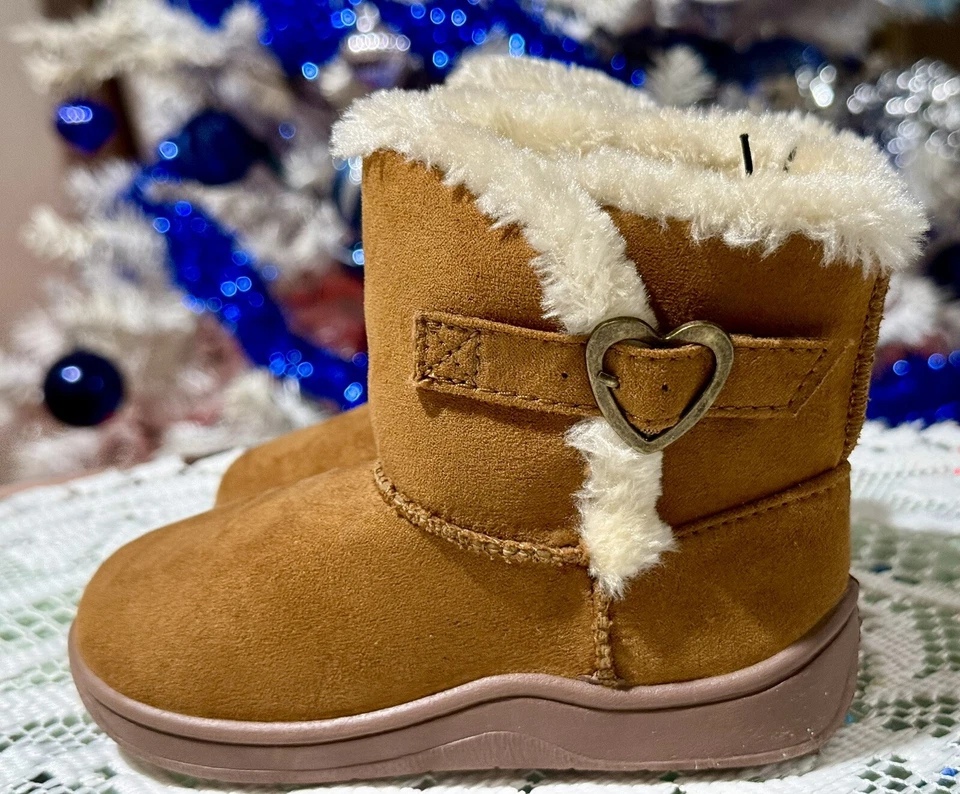 NUEVAS Botas de Invierno de Piel Sintética Desteñidas Glory Niñas Pequeñas Talla 7 Foto 3 de 4