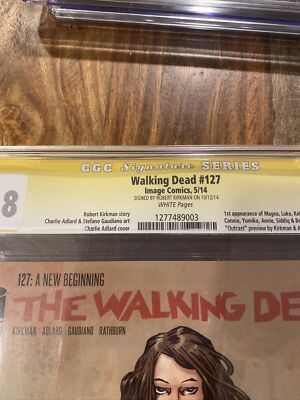 The Walking Dead #127 CGC 9.8 Signed by Robert Kirkman SDCC 1ST
