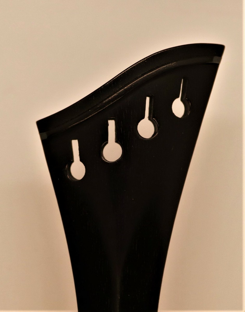 ◆あご当てCozina型 HillClamp Ebony 4/4 Violin EBONY HARP (compensated) Tailpiece 4/4 HILL Model