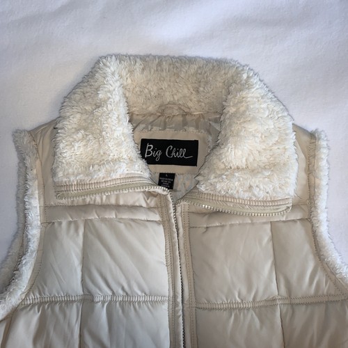 Big Chill Women’s Faux Fur Puffer Vest Size L - Picture 3 of 7