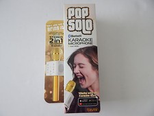 Tzumi PopSolo Portable Wireless Bluetooth Karaoke Microphone Built in Speaker GD