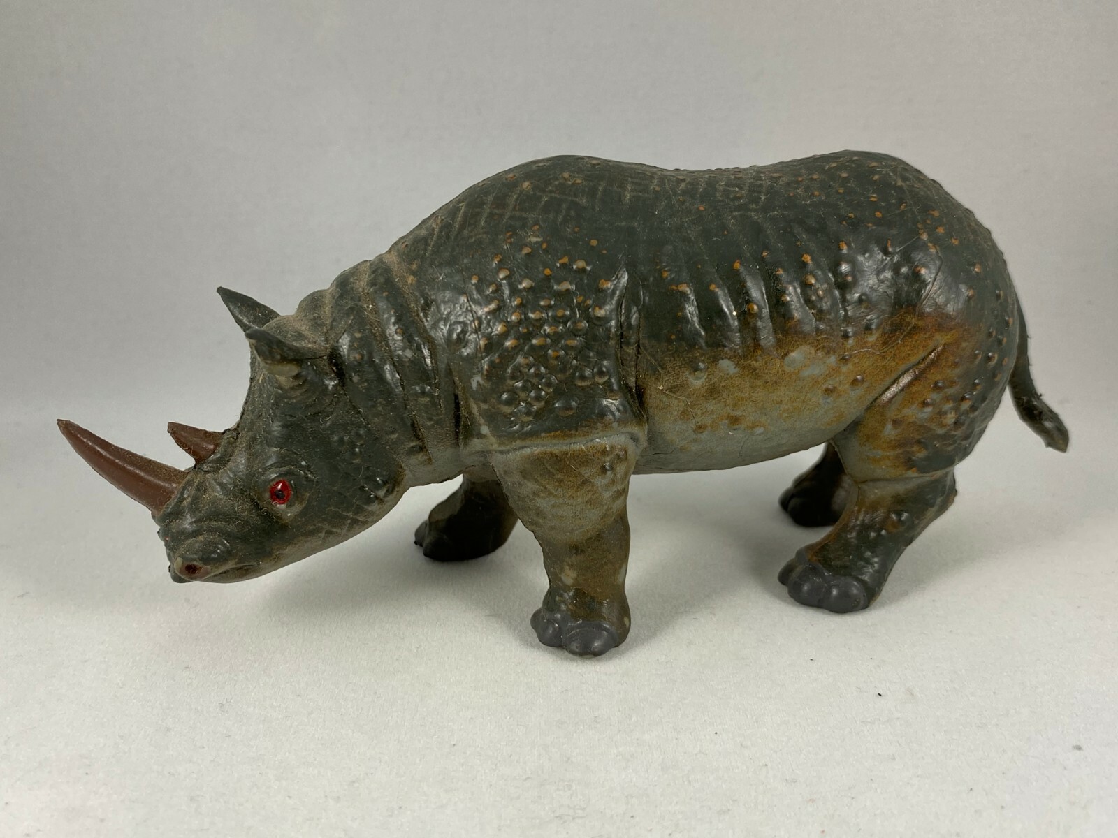 Realistic Retro Rhinoceros Rhino Plastic Toy Figurine 6" Long eBay