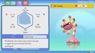 Pokemon Brilliant Diamond Shining Pearl BDSP - Shiny 6IV Max EV Cradily