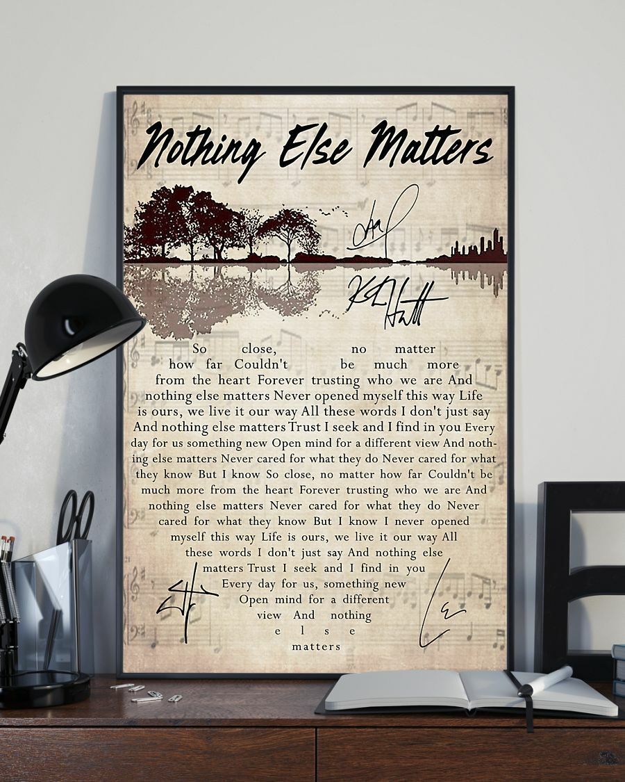 Metalica Nothing Else Matters lyrics song poster - Emilyshirt