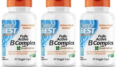 Doctor`s Best Fully Active B Complex m. Quatrefolic-3x30 Kap (81,36 EUR/100 g) - Bild 1 von 3