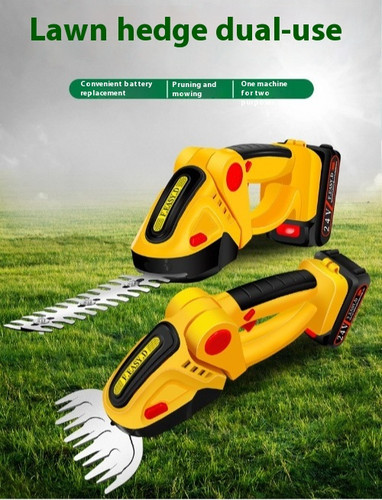 Tagliasiepi elettrico senza fili 36V/24V 2 in 1 tagliasiepi tagliaerba casa giardino strumento - Foto 4 di 10