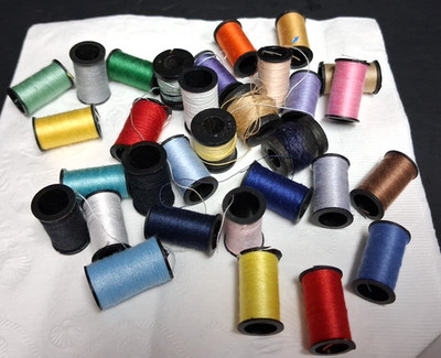 Lot of 33 SMALL Spools of Thread for Hand Sewing Emergency Kit Assorted Mix