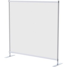 6'W x 6'H Floor Supported Portable Personal Safety Partition Clear