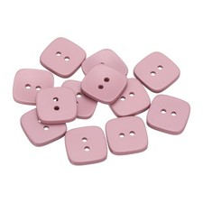 12Pcs, Sewing Button 22mm 7/8" 2 Holes Square Resin Button Pink