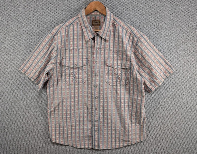 C.E. Schmidt Workwear Herren gemustertes Western Rancher Pearl Druckknopf Hemd L