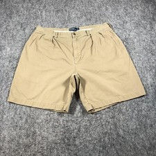 Polo Ralph Lauren Mens 38 Beige Pleated Chino Shorts Classic Casual