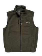 Drake Waterfowl Systems Vest Men’s Sz M Green Fleece Magnattach Zip Pockets