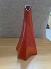 Frankoma #41 Flame Orange-Red Art Pottery Bud Vase 9¾in Tall Vtg. NICE!