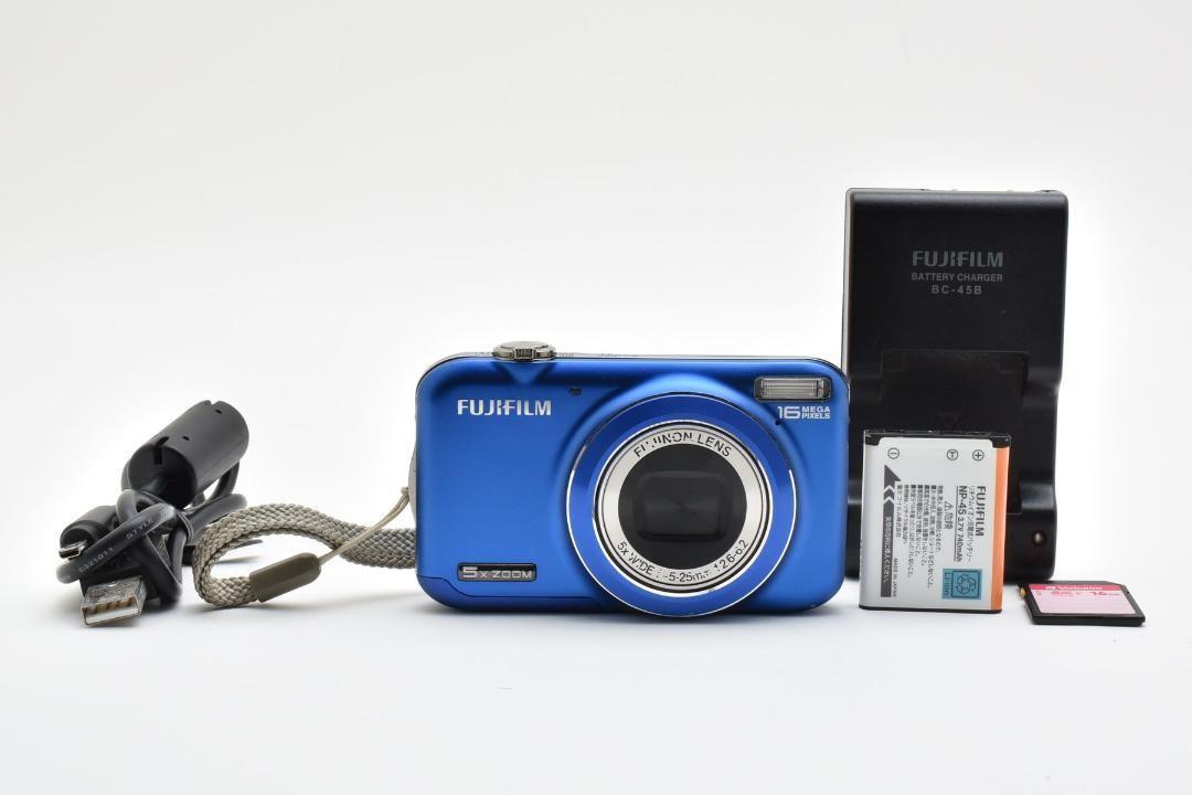 FUJIFILM finepix JX400 ブルー コンパクトデジタルカメラ FUJIFILM finepix JX400 ブルー コンパクトデジタルカメラ オ