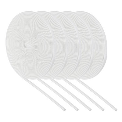 5Pcs Wire Insulation Braid Fire Sleeve,16.4Ft-2mm ID White, High Temp Silicone