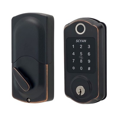 Smart Deadbolt Lock, SCYAN D7 Fingerprint Deadbolt with Touchscreen Keypad, K...