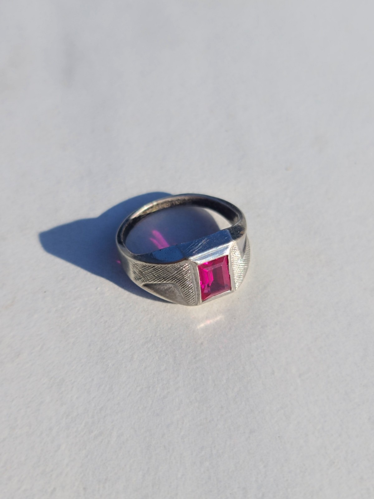 Sterling 925 Solid Silver Lab-Created Pink Sapphi… - image 10