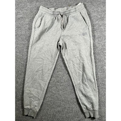 Puma Sweatpants Mens Size L Grey Jogger Tapered Fit Cotton Blend Athletic Pants