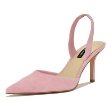 Nine West Women's Paytie Pump, Light Pink Suede 680, 7.5