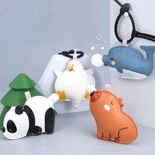 Cute Bubble Blowing Animal PU Keychain Stress Relief Pendant Backpack Bag Charm