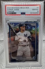 2024 Bowman Mega Box Aaron Judge #7 Mojo Refractor Yankees PSA 10