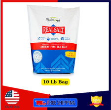 Redmond Real Salt 10 Lb Bag Natural Unrefined Gluten Free, Fine Sea Salt, 10lb