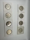 Lot of 8 90% Silver 1951-1964Kennedy & Jefferson Half Dollar Nice Condition