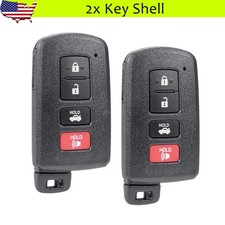 2 For 2012-2018 Toyota Corolla Avalon Camry Smart Remote Car Key Fob Shell Case 2 For 2012-2018 Toyota Corolla Avalon Camry Smart Remote Car Key Fob Shell Case