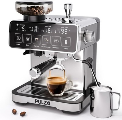 Espresso Machine with Grinder, 20 Bar Professional Coffee Machine with Milk Frot