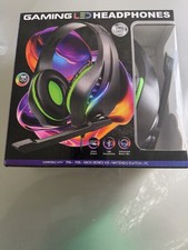 Gaming LED Headphones Wired Over-Ear RGB Head...