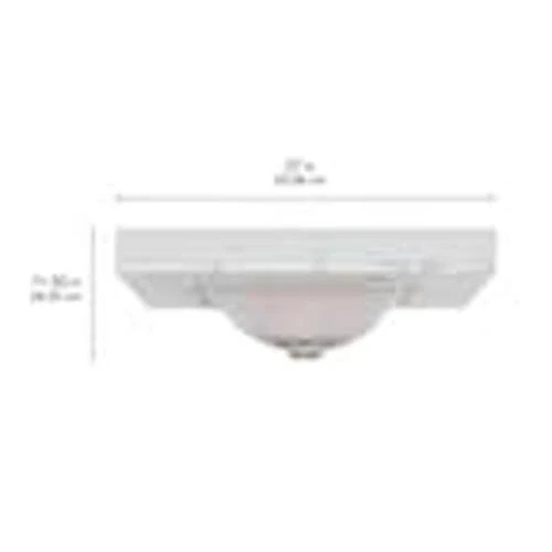 Colección Decoradores Hogar 37 in. W x 22 in. Compuesto de piedra de ingeniería D blanco Foto 4 de 4