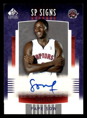 2004-05 SP Signature Edition #SPS-PA Pape Sow SP Signs #/100