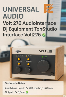 Universal Audio Volt 276 Audiointerface Dj Equipment TonStudio Interface Volt276