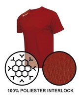 Sport-T-Shirt Asioka 130/16 Unisex L Rot, Fitness Shirt, Herren Damen