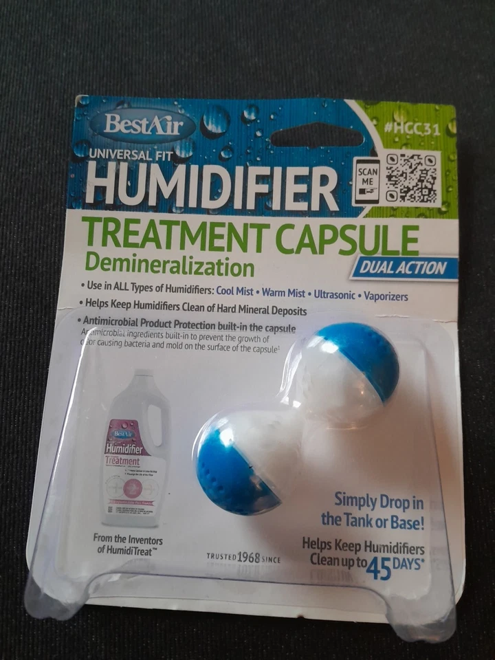 BestAir Humidifier Dual Action Treatment Capsule | Demineralization | HCC31  NEW - Изображение 2 из 4
