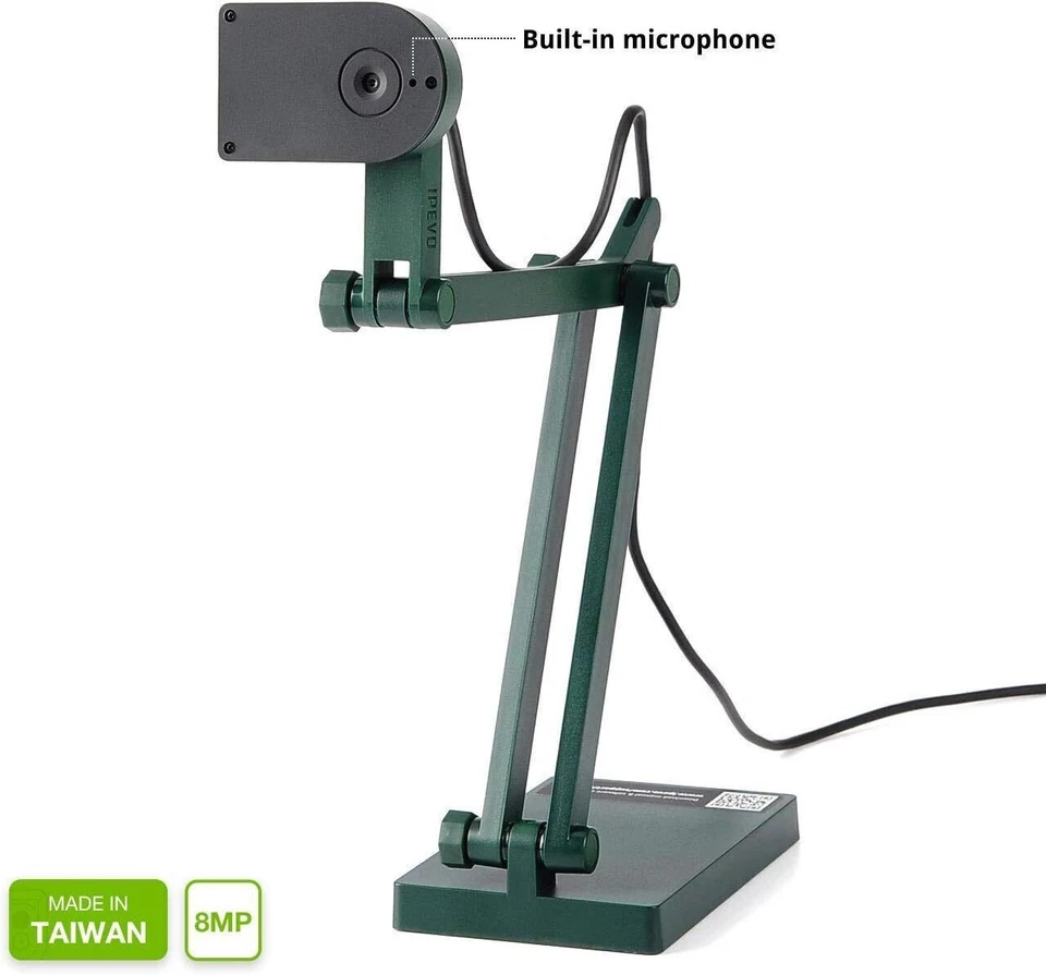 IPEVO V4K Ultra High Definition 8MP USB-Dokumentenkamera - Mac OS, Windows, Chro - Bild 3 von 4